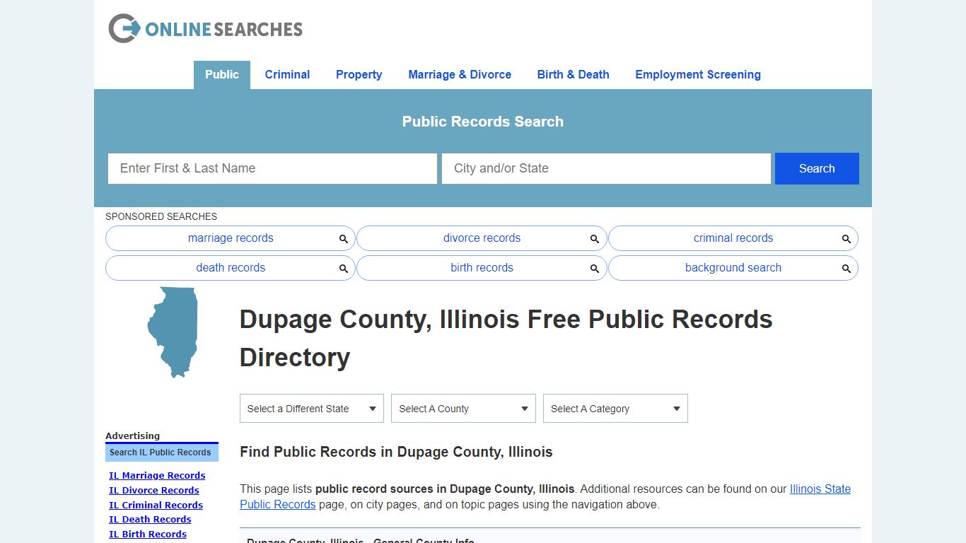 Dupage County, Illinois Public Records Directory