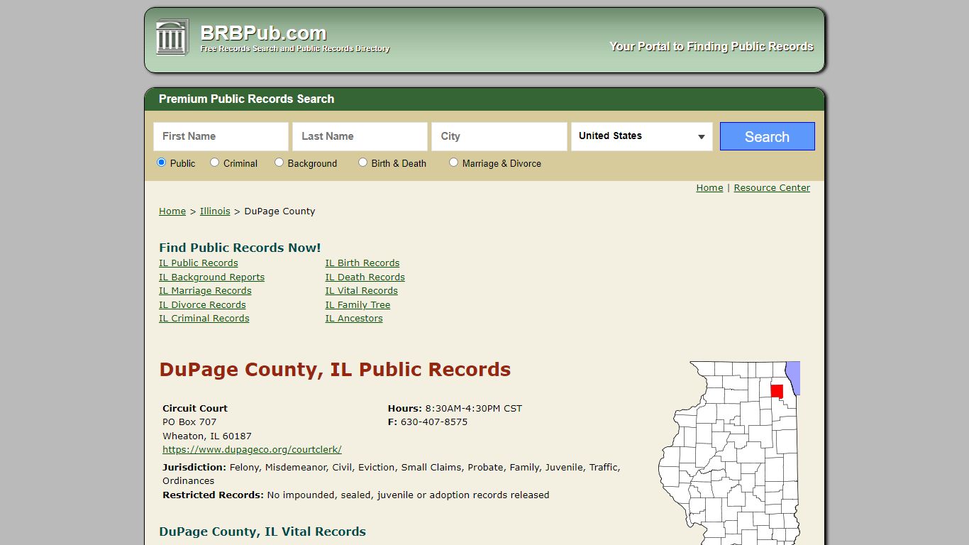 DuPage County Public Records | Search Illinois Government ...
