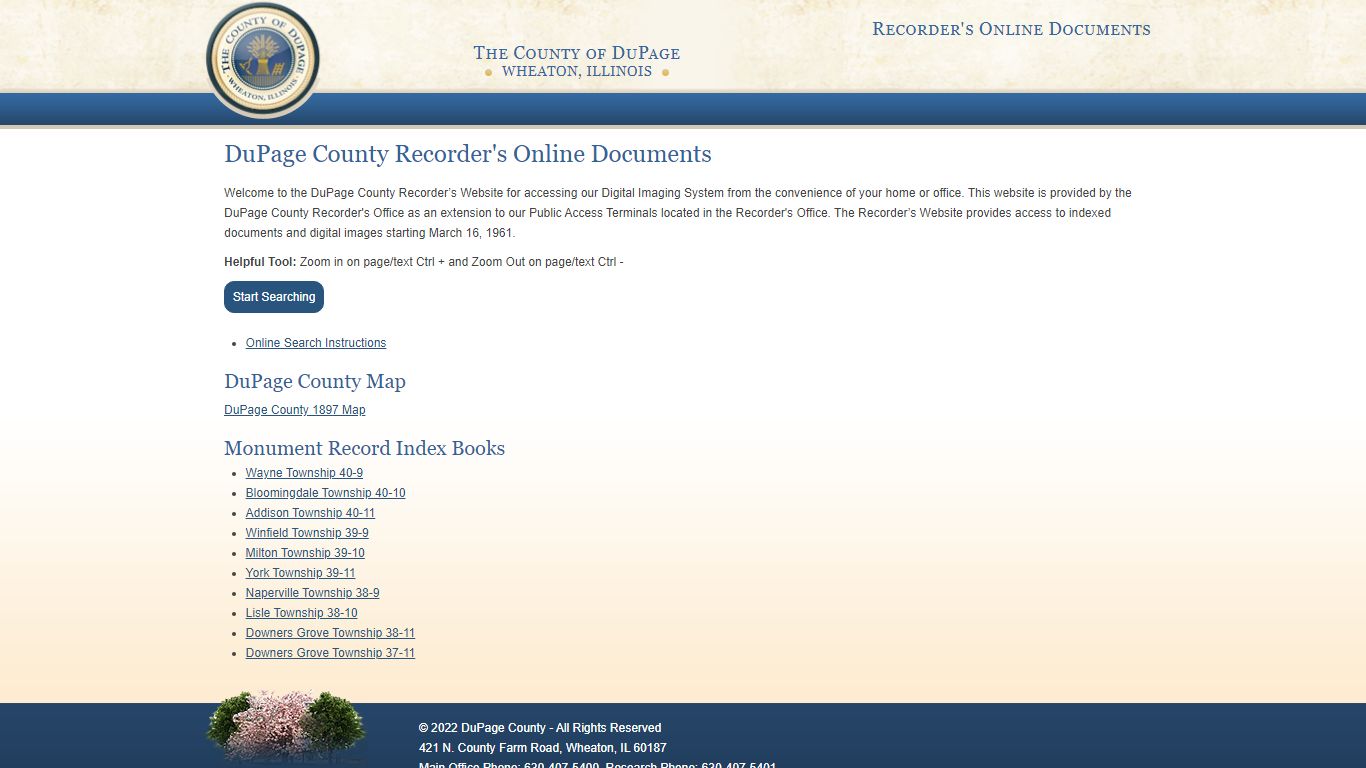 DuPage Recorder Online Docs - DuPage County, Illinois